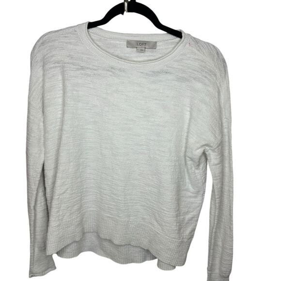 1Ann Taylor loft size s white sweater semi sheer - Picture 1 of 4
